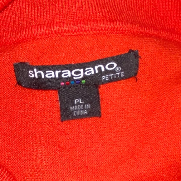 Sharagano Short Sleeve, Cowl Neck, Color Block Sweater PL - Picture 5 of 7